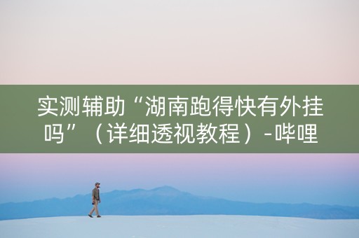 实测辅助“湖南跑得快有外挂吗”（详细透视教程）-哔哩哔哩