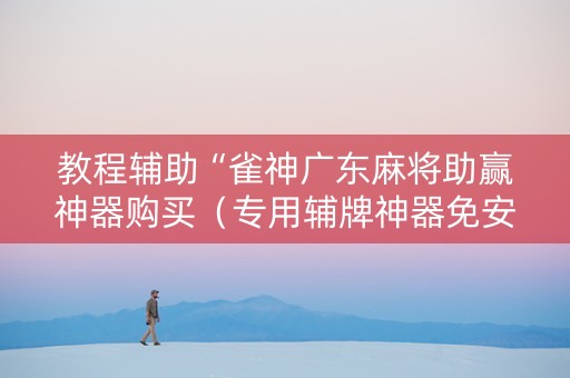教程辅助“雀神广东麻将助赢神器购买（专用辅牌神器免安装）