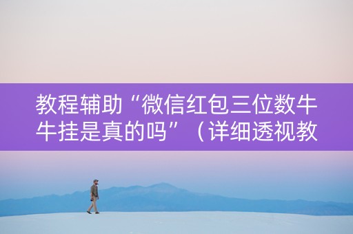 教程辅助“微信红包三位数牛牛挂是真的吗”（详细透视教程）-哔哩哔哩