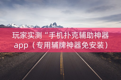 玩家实测“手机扑克辅助神器app（专用辅牌神器免安装）