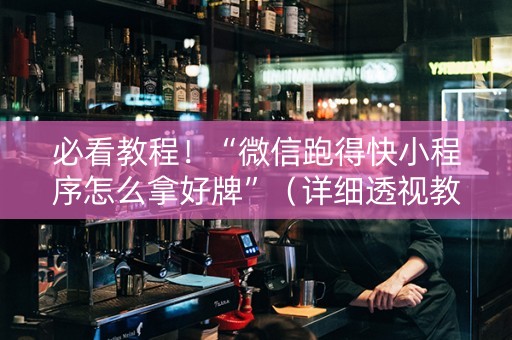 必看教程！“微信跑得快小程序怎么拿好牌”（详细透视教程）-哔哩哔哩