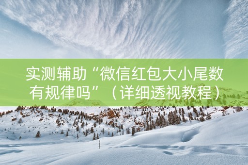 实测辅助“微信红包大小尾数有规律吗”（详细透视教程）-哔哩哔哩