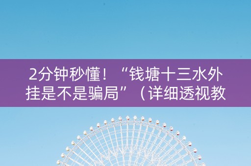 2分钟秒懂！“钱塘十三水外挂是不是骗局”（详细透视教程）-哔哩哔哩
