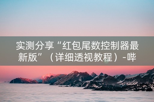 实测分享“红包尾数控制器最新版”（详细透视教程）-哔哩哔哩