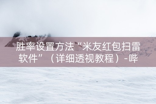 胜率设置方法“米友红包扫雷软件”（详细透视教程）-哔哩哔哩
