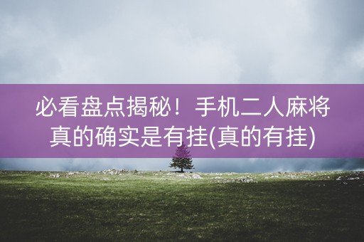必看盘点揭秘！手机二人麻将真的确实是有挂(真的有挂)