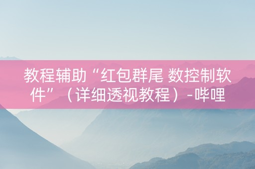 教程辅助“红包群尾 数控制软件”（详细透视教程）-哔哩哔哩