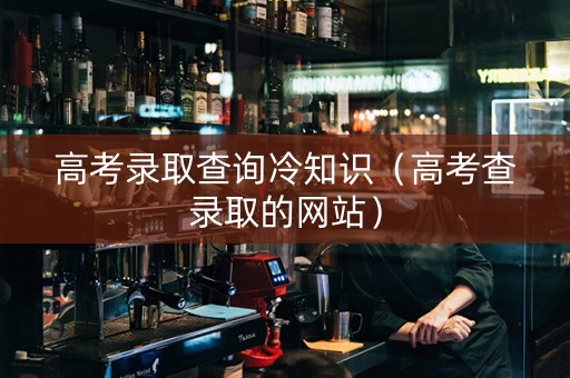 高考录取查询冷知识（高考查录取的网站）