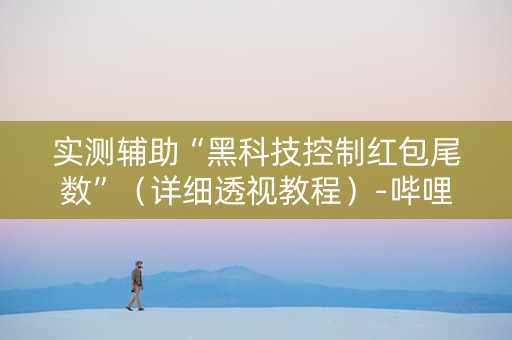 实测辅助“黑科技控制红包尾数”（详细透视教程）-哔哩哔哩