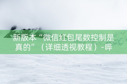新版本“微信红包尾数控制是真的”（详细透视教程）-哔哩哔哩