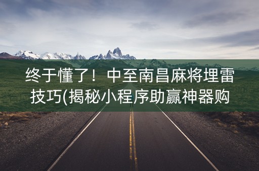 终于懂了！中至南昌麻将埋雷技巧(揭秘小程序助赢神器购买)