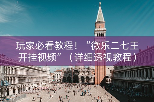 玩家必看教程！“微乐二七王开挂视频”（详细透视教程）-哔哩哔哩
