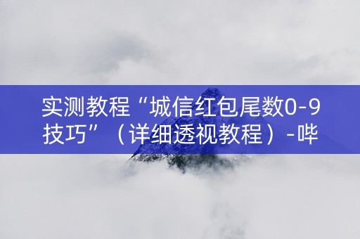 实测教程“城信红包尾数0-9技巧”（详细透视教程）-哔哩哔哩