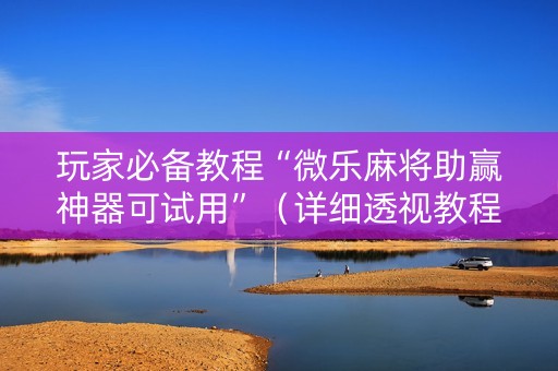 玩家必备教程“微乐麻将助赢神器可试用”（详细透视教程）-哔哩哔哩