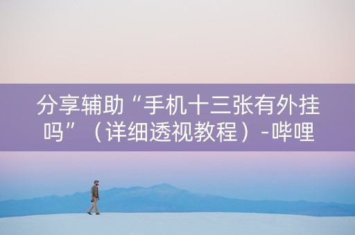 分享辅助“手机十三张有外挂吗”（详细透视教程）-哔哩哔哩