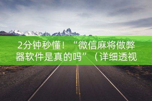 2分钟秒懂！“微信麻将做弊器软件是真的吗”（详细透视教程）-哔哩哔哩