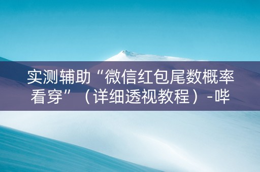 实测辅助“微信红包尾数概率看穿”（详细透视教程）-哔哩哔哩