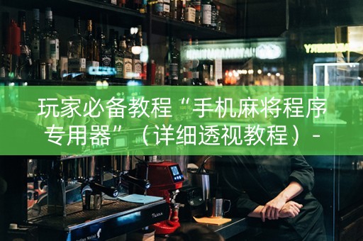 玩家必备教程“手机麻将程序专用器”（详细透视教程）-哔哩哔哩