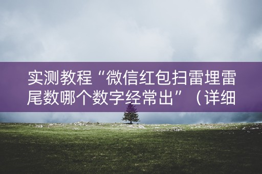 实测教程“微信红包扫雷埋雷尾数哪个数字经常出”（详细透视教程）-哔哩哔哩