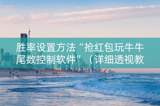 胜率设置方法“抢红包玩牛牛尾数控制软件”（详细透视教程）-哔哩哔哩