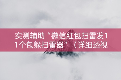 实测辅助“微信红包扫雷发11个包躲扫雷器”（详细透视教程）-哔哩哔哩