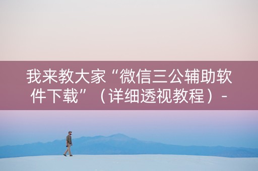 我来教大家“微信三公辅助软件下载”（详细透视教程）-哔哩哔哩