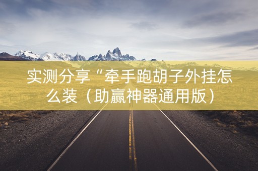 实测分享“牵手跑胡子外挂怎么装（助赢神器通用版）