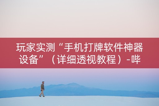 玩家实测“手机打牌软件神器设备”（详细透视教程）-哔哩哔哩