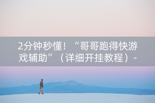 2分钟秒懂！“哥哥跑得快游戏辅助”（详细开挂教程）-哔哩哔哩