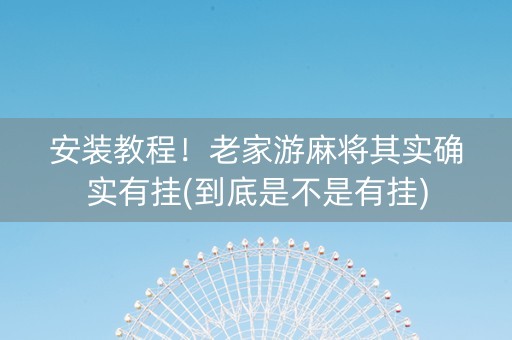 安装教程！老家游麻将其实确实有挂(到底是不是有挂)
