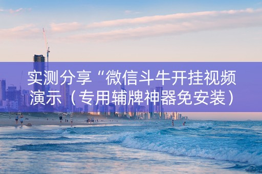 实测分享“微信斗牛开挂视频演示（专用辅牌神器免安装）