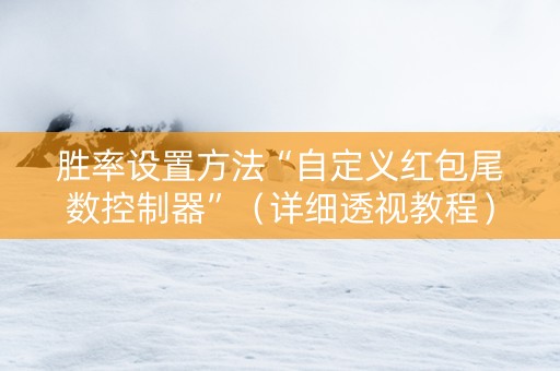 胜率设置方法“自定义红包尾数控制器”（详细透视教程）-哔哩哔哩