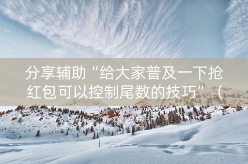 分享辅助“给大家普及一下抢红包可以控制尾数的技巧”（详细透视教程）-哔哩哔哩
