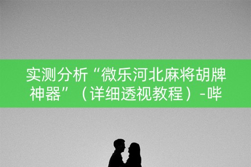 实测分析“微乐河北麻将胡牌神器”（详细透视教程）-哔哩哔哩