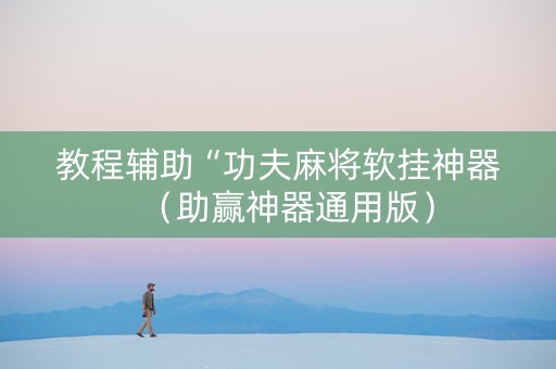 教程辅助“功夫麻将软挂神器（助赢神器通用版）