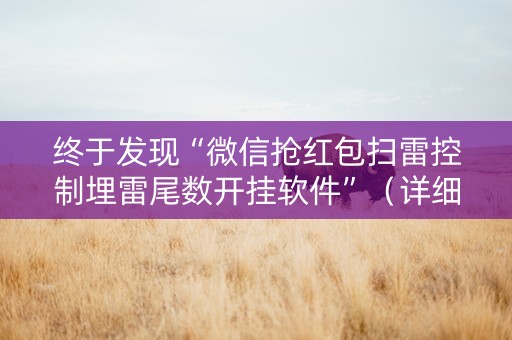 终于发现“微信抢红包扫雷控制埋雷尾数开挂软件”（详细透视教程）-哔哩哔哩