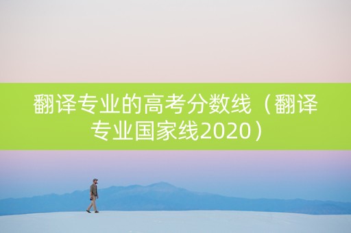 翻译专业的高考分数线（翻译专业国家线2020）