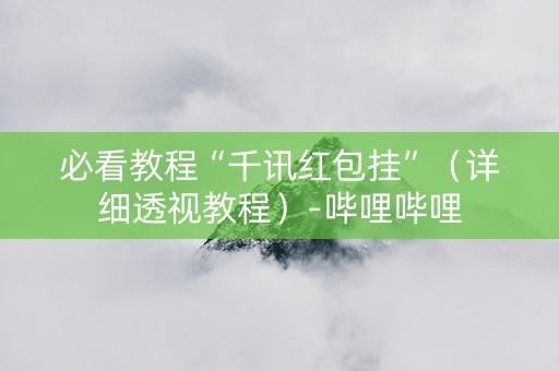 必看教程“千讯红包挂”（详细透视教程）-哔哩哔哩