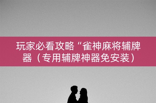 玩家必看攻略“雀神麻将辅牌器（专用辅牌神器免安装）
