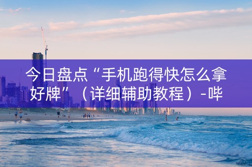 今日盘点“手机跑得快怎么拿好牌”（详细辅助教程）-哔哩哔哩