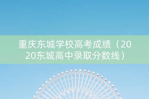 重庆东城学校高考成绩（2020东城高中录取分数线）