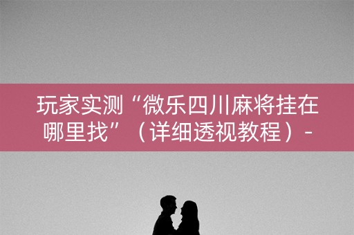 玩家实测“微乐四川麻将挂在哪里找”（详细透视教程）-哔哩哔哩