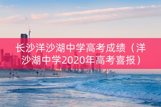 长沙洋沙湖中学高考成绩（洋沙湖中学2020年高考喜报）