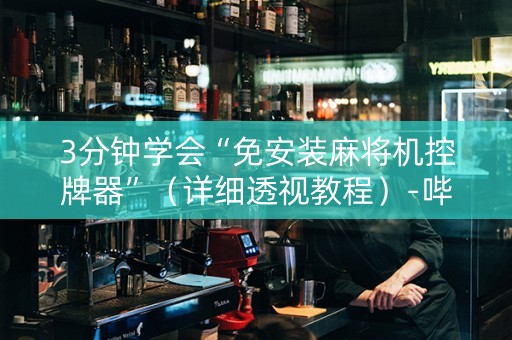 3分钟学会“免安装麻将机控牌器”（详细透视教程）-哔哩哔哩