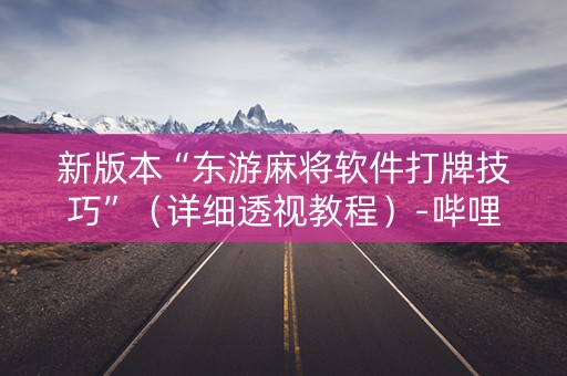 新版本“东游麻将软件打牌技巧”（详细透视教程）-哔哩哔哩