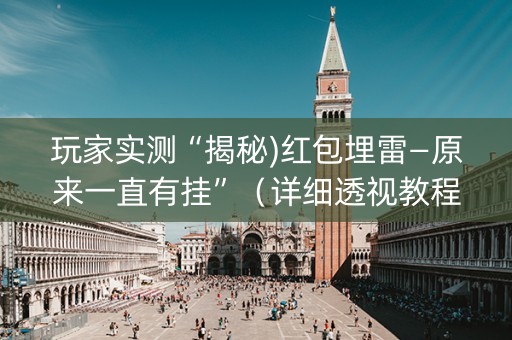 玩家实测“揭秘)红包埋雷—原来一直有挂”（详细透视教程）-哔哩哔哩