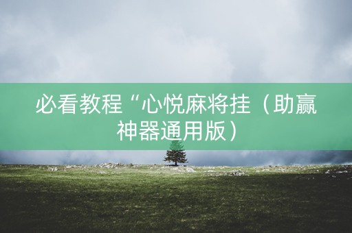 必看教程“心悦麻将挂（助赢神器通用版）