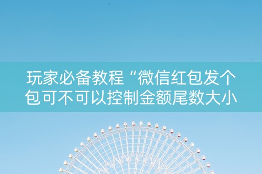 玩家必备教程“微信红包发个包可不可以控制金额尾数大小”（详细透视教程）-哔哩哔哩
