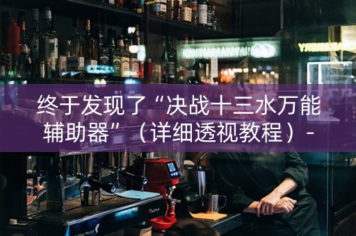 终于发现了“决战十三水万能辅助器”（详细透视教程）-哔哩哔哩