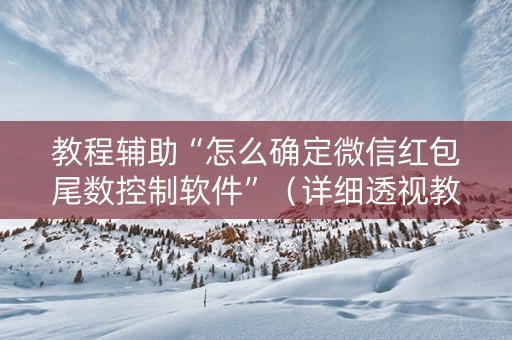 教程辅助“怎么确定微信红包尾数控制软件”（详细透视教程）-哔哩哔哩